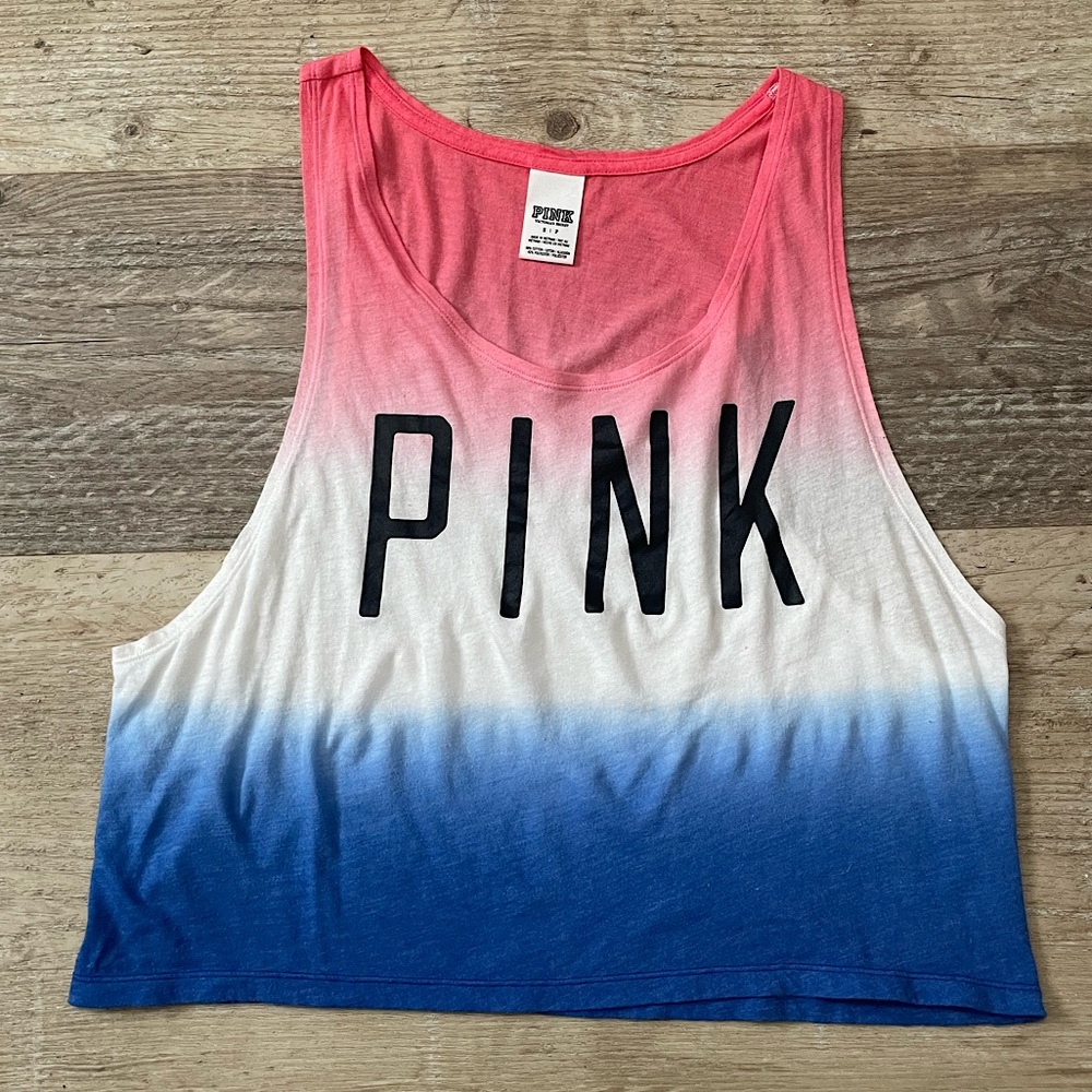 VS Pink Red, White & Blue Cropped Muscle Tank in size S!